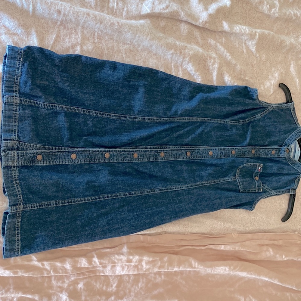 Jean button up dress